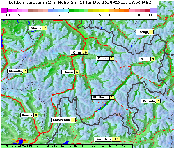 Temperatur, 12. 2. 2026