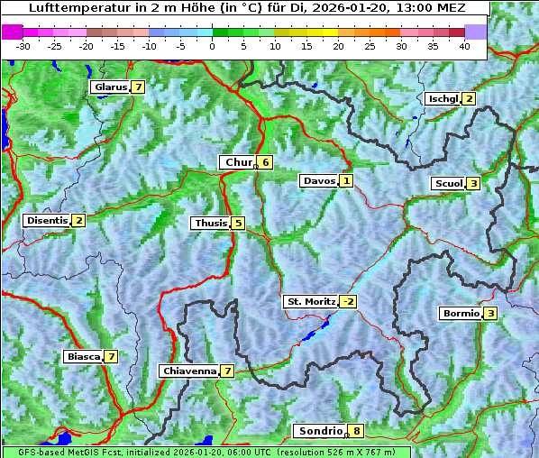 Temperatur, 20. 1. 2026