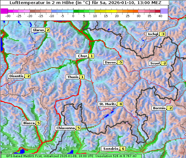 Temperatur, 10. 1. 2026