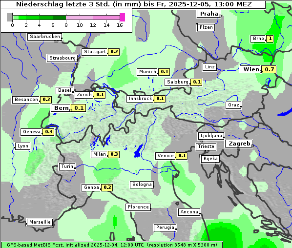Niederschlag, 5. 12. 2025