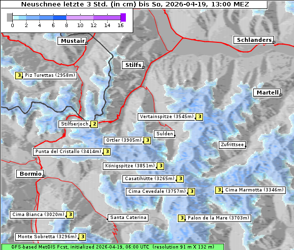 Neuschnee, 19. 4. 2026