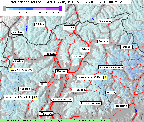 Neuschnee, 15. 3. 2025