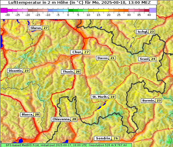 Temperatur, 18. 8. 2025