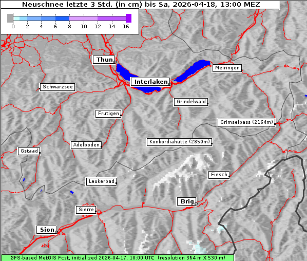 Neuschnee, 18. 4. 2026