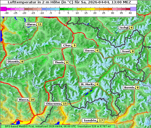 Temperatur, 4. 4. 2026