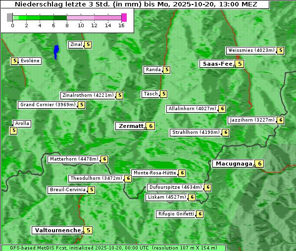 Niederschlag, 20. 10. 2025