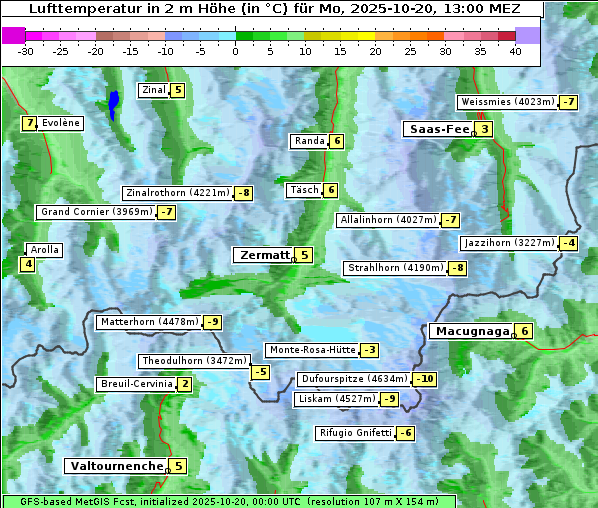 Temperatur, 20. 10. 2025