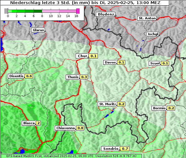 Niederschlag, 25. 2. 2025