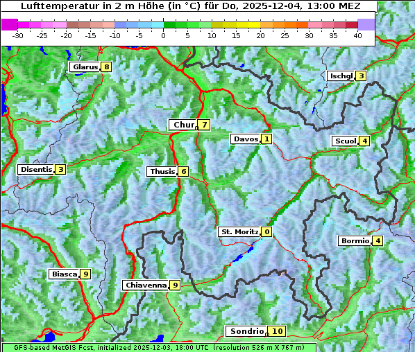 Temperatur, 4. 12. 2025