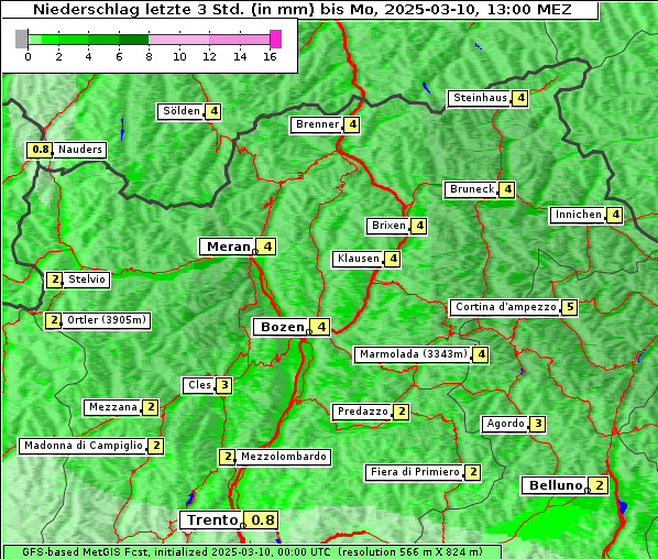 Niederschlag, 10. 3. 2025