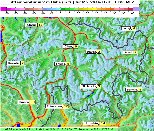 Temperatur, 18. 11. 2024