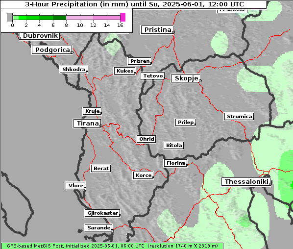 Niederschlag, 1. 6. 2025