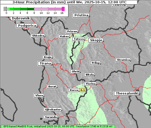 Niederschlag, 15. 10. 2025