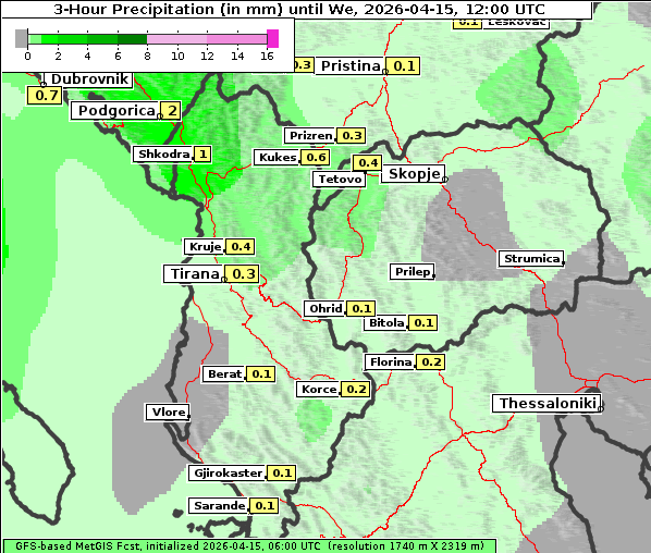 Niederschlag, 15. 4. 2026