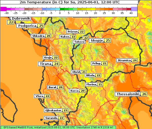 Temperatur, 1. 6. 2025