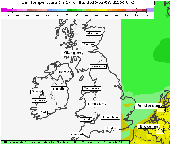 Temperatur, 8. 3. 2026