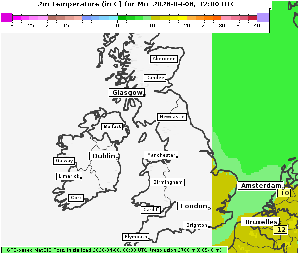 Temperatur, 6. 4. 2026