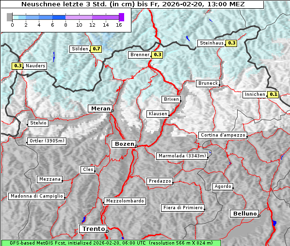 Neuschnee, 20. 2. 2026