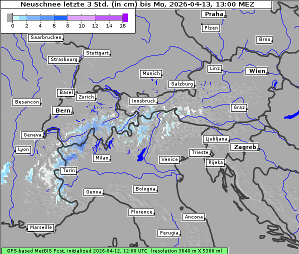 Neuschnee, 13. 4. 2026