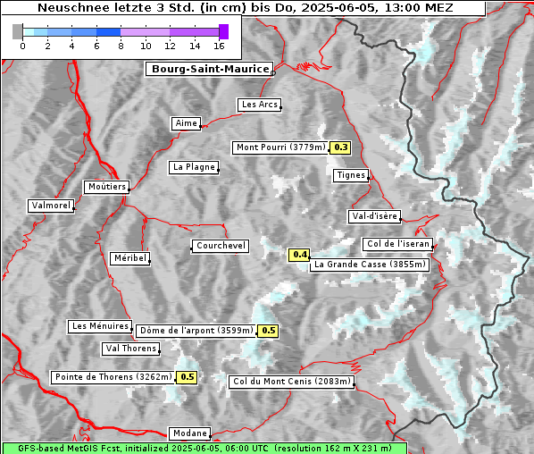 Neuschnee, 5. 6. 2025