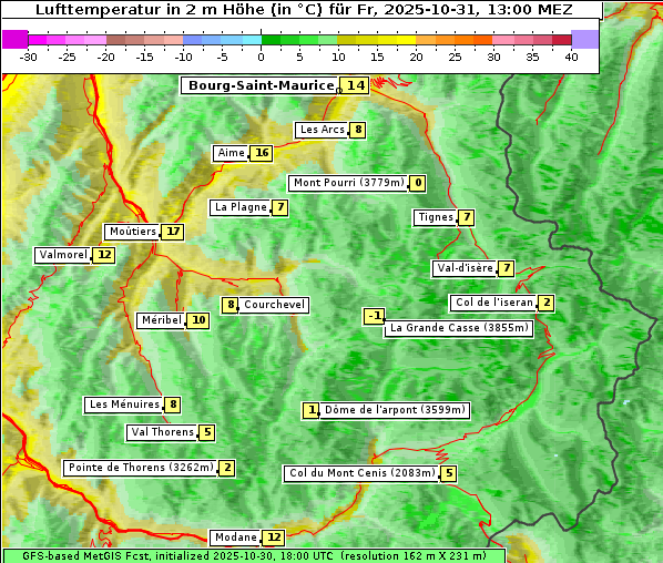 Temperatur, 31. 10. 2025
