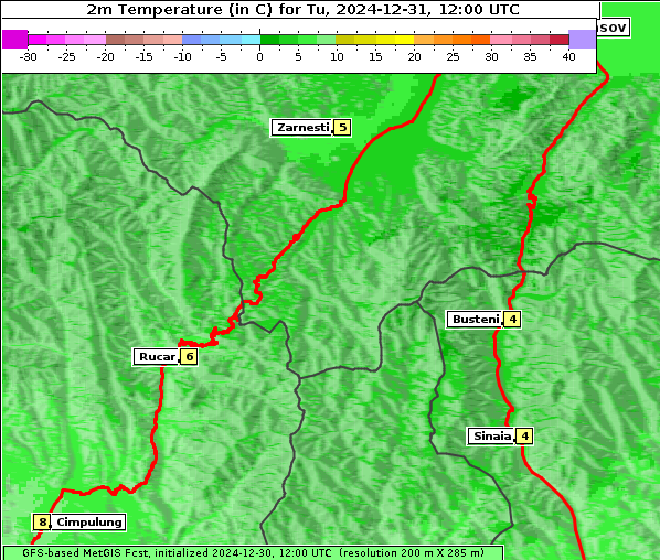 Temperatur, 31. 12. 2024