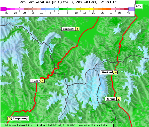 Temperatur, 3. 1. 2025