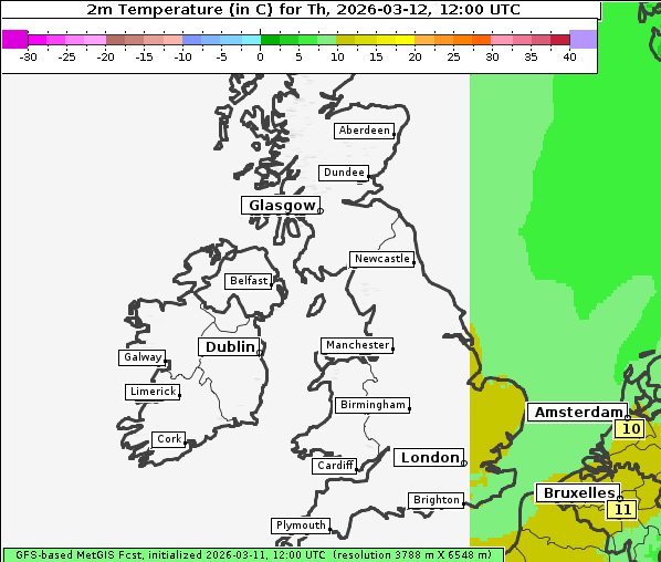 Temperatur, 12. 3. 2026