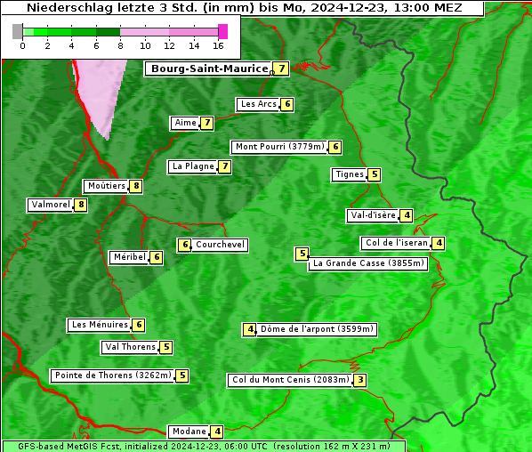 Niederschlag, 23. 12. 2024