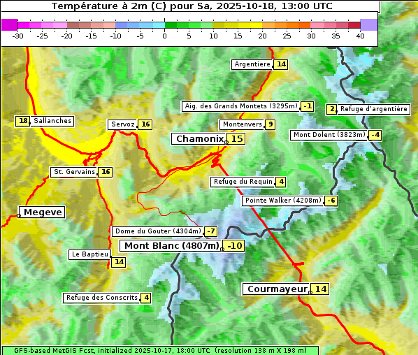 Temperatur, 18. 10. 2025