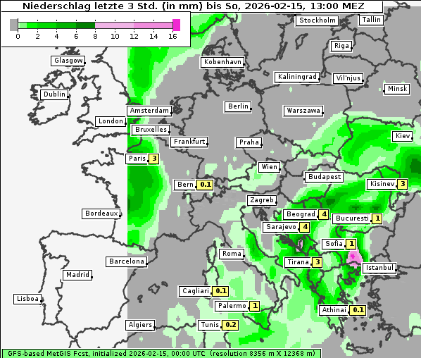Niederschlag, 15. 2. 2026