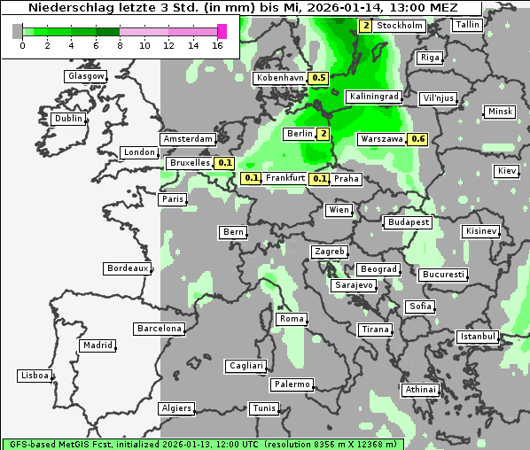 Niederschlag, 14. 1. 2026