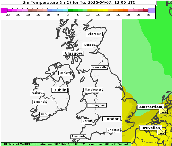 Temperatur, 7. 4. 2026