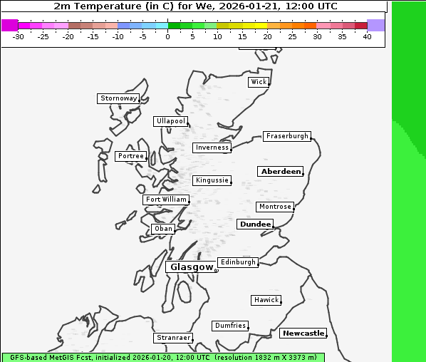 Temperatur, 21. 1. 2026