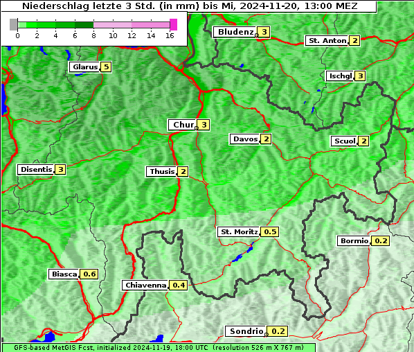 Niederschlag, 20. 11. 2024