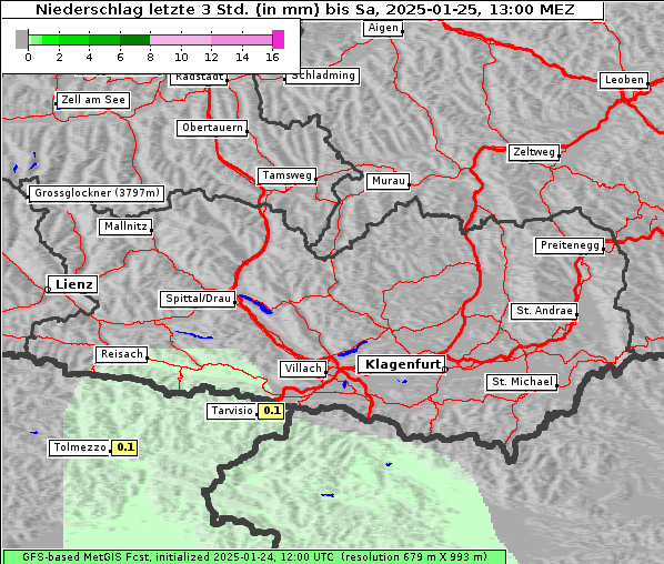 Niederschlag, 25. 1. 2025