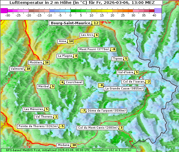 Temperatur, 6. 3. 2026