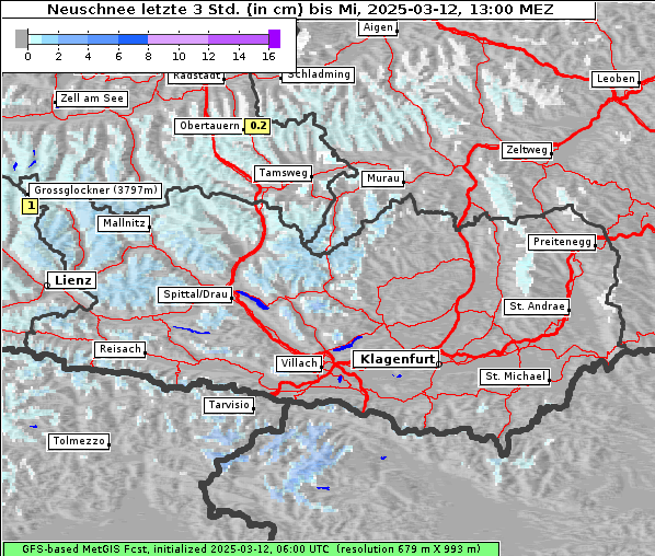 Neuschnee, 12. 3. 2025