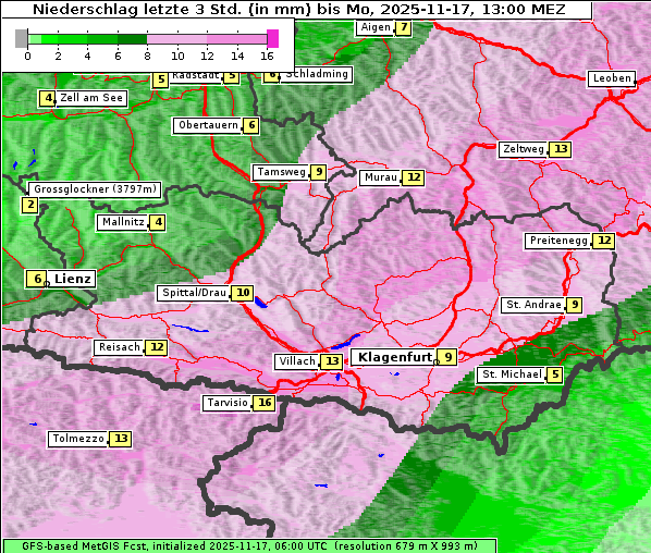 Niederschlag, 17. 11. 2025