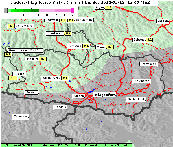 Niederschlag, 15. 2. 2026