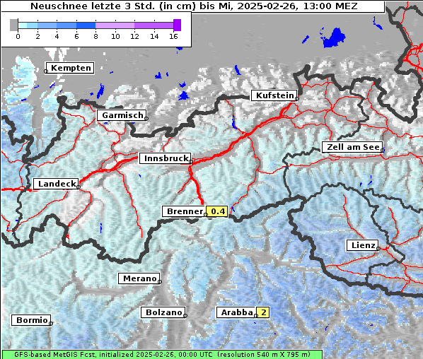 Neuschnee, 26. 2. 2025