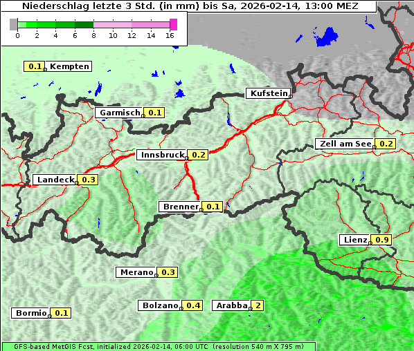 Niederschlag, 14. 2. 2026