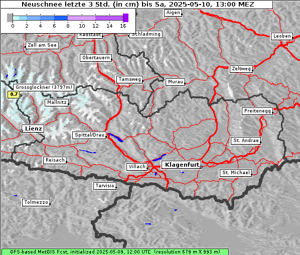 Neuschnee, 10. 5. 2025