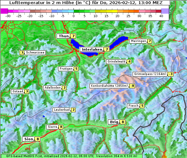 Temperatur, 12. 2. 2026