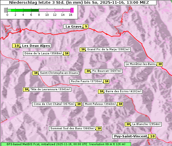 Niederschlag, 16. 11. 2025