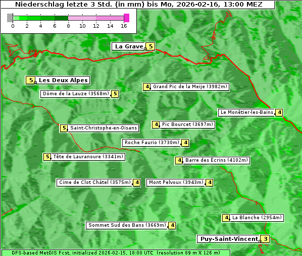 Niederschlag, 16. 2. 2026