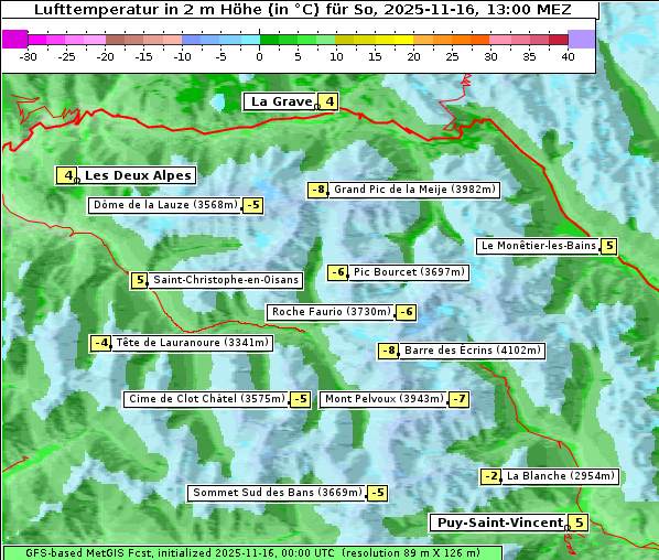 Temperatur, 16. 11. 2025