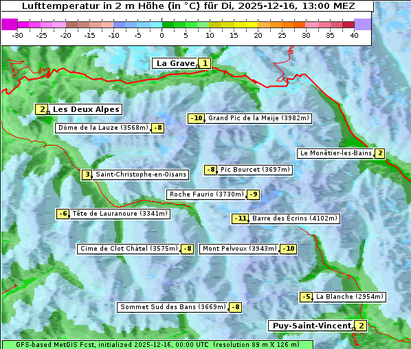 Temperatur, 16. 12. 2025