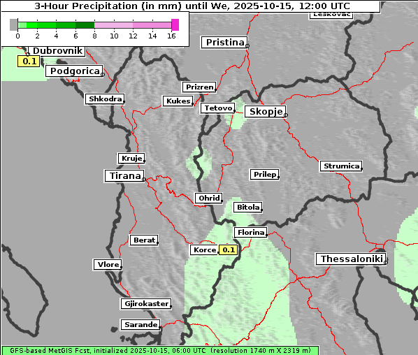 Niederschlag, 15. 10. 2025