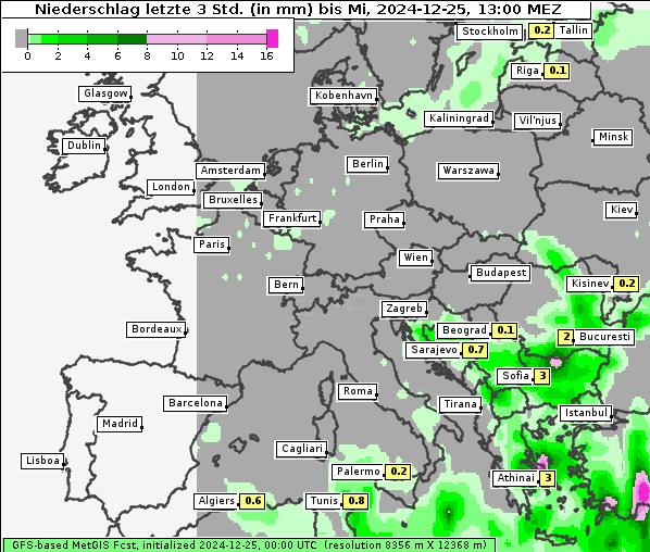 Niederschlag, 25. 12. 2024